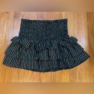 Truth Black and White Ruffled Mini Skirt